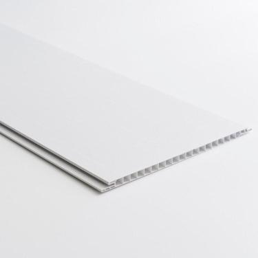 Imagem de Kit com 108m² de Forro de Pvc Duplo Frisado 8mm X 20cm X 3m Belplast Branco