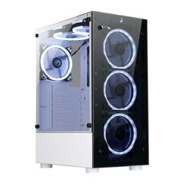 Imagem de Gabinete Gamer Rise Mode Glass 06X Frost, Mid Tower, ATX, Frontal e , Sem FANs, - RM-WT-06X-FW-Unissex