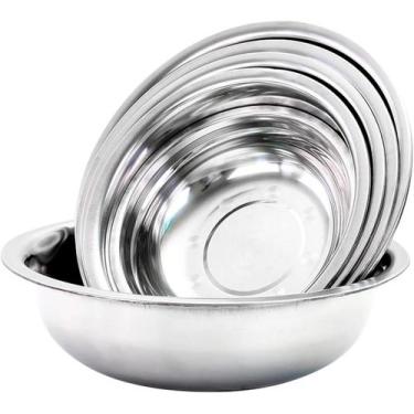 Imagem de Conjunto de 5 Tigelas Inox OWSOM  Bowls, Bacias e Saladeiras