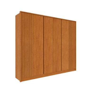 Imagem de Guarda Roupa com 6 Portas Barcelona Ripado Tcil, CINAMOMO