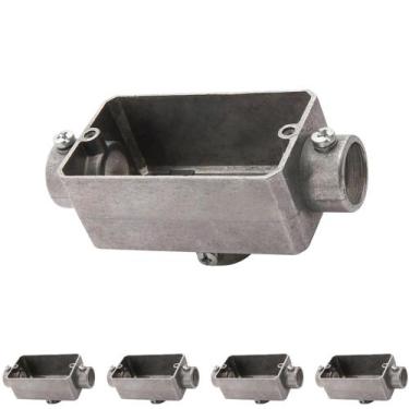 Imagem de 5 Condulete Tipo Tb 1 Polegada Em Alumínio Sem Rosca Sieg