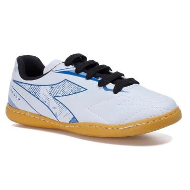 Imagem de Tênis Futsal Infantil Diadora Torneo Branco e Azul BRANCO/AZUL 33 Diadora-Unissex