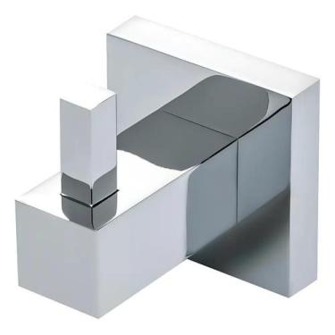Imagem de Cabide Simples Porta Toalhas - Berlim Gancho Parede Prateado - Congrat
