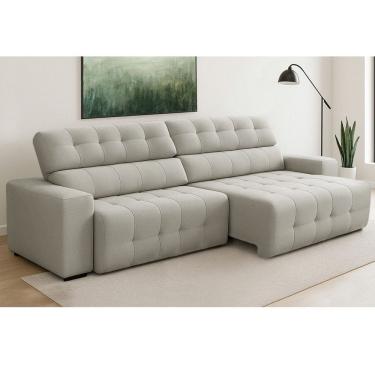 Imagem de Sofa 4 Lugares Retratil Reclinavel 280cm Linho Atualle Ferguile