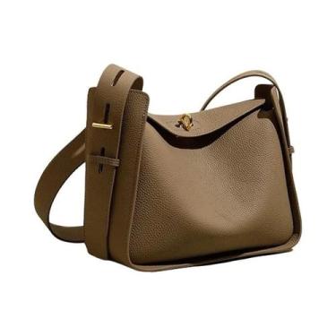 Imagem de Bolsa De Ombro Feminina De Grande Capacidade Em Couro Genuíno, Bolsa T