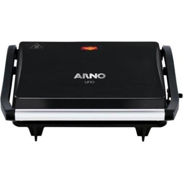 Imagem de Grill Elétrico Arno Compact Gpto com Placa Antiaderente Ajustável Preto 110V para Cozinhar