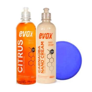 Imagem de Cera carnauba liquida nano cream evox + shampoo automotivo - marca, Se
