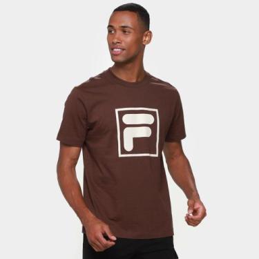 Imagem de Camiseta Fila Confort F-Box Union Classics Masculina, Marrom escuro, M