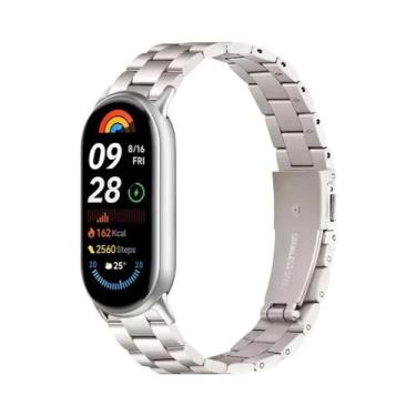 Imagem de Pulseira De Metal Em Aço Inoxidável Para Xiaomi Mi Band 10 9 8 Smartwa