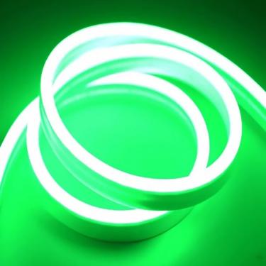 Imagem de Fita de LED Mangueira Neon Silicone 100% Flexível Emendável 5m Ip67 Verde OEM