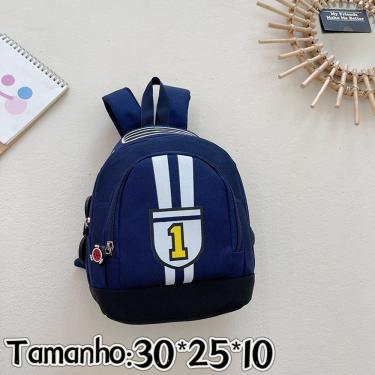Imagem de Mochila Escolar Infantil OEM Race Car 037 Azul Marinho com Bolsos Laterais e Alças Ajustáveis Menino