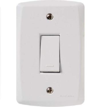 Imagem de Interruptor Simples Lux2 10A 13335 com Sistema Modular em uma Peça e Placa com Suporte...