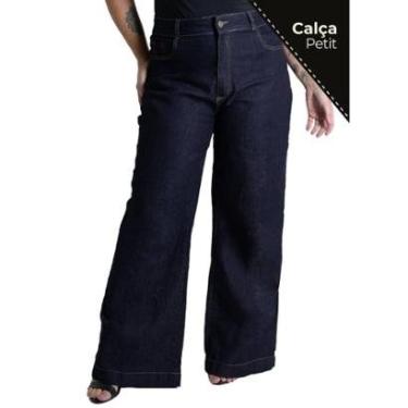 Imagem de Calça Jeans Sawary Wide Leg Petit - 279783 - Azul escuro 50-Feminino