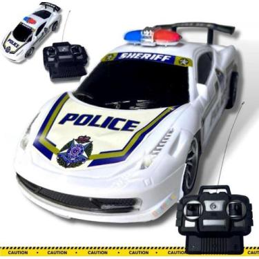Imagem de Carro de Controle Remoto de Polícia Branco - CKS, Branco