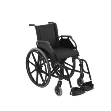 Imagem de Cadeira de Rodas KE Pedal fixo 46cm Preta - Ortobras