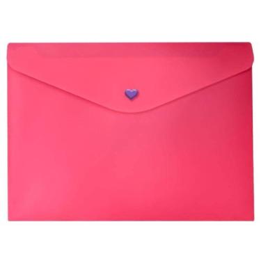 Imagem de Envelope Plástico Com Botão Dello A4 Full Color Rosa