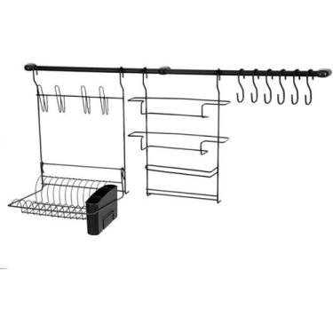 Imagem de Escorredor de Pratos Cook Home 9 Black edition Arthi