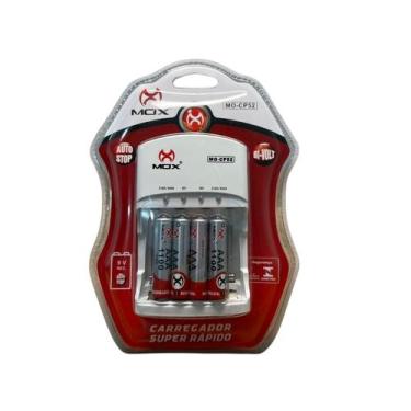 Imagem de Carregador De Pilha AAA/AA/9V Bivolt Incluso 4UN-AAA (palito) MOX