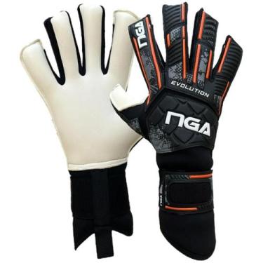 Imagem de Luva de Goleiro NGA Soccer Evolution, Preto, Laranja, 9