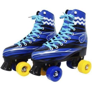 Imagem de Patins 4 Rodas Roller Classico Azul 30/31 Importway BW020AZ