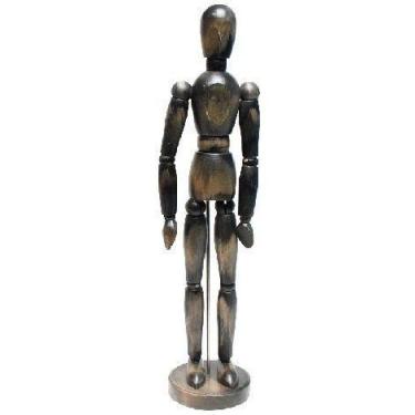 Imagem de Boneco Articulado Vintage 30cm Cinza - SINOART