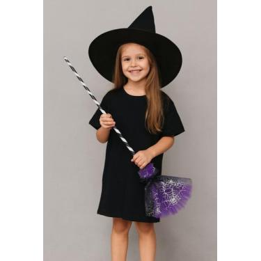 Imagem de Vassoura Bruxinha Halloween Papilloo, Roxo
