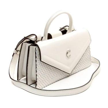 Imagem de Bolsa Feminina Cecconello Transversal Couro Branca - CSS2515