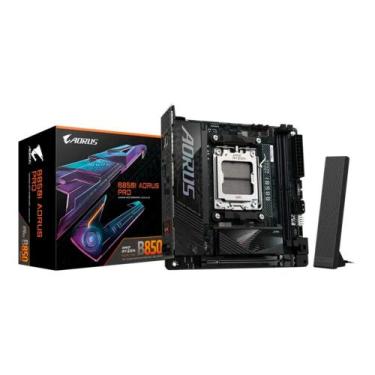 Imagem de Placa Mãe Gigabyte B850I AORUS PRO, AMD AM5, Mini ITX, DDR5, RGB, Wi-F