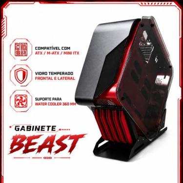 Imagem de Gabinete Gamer ATX Vidro Temperado Lateral Frontal USB 3.0 PC Setup DE