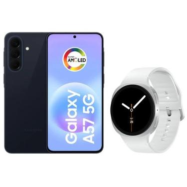 Imagem de Smartphone Samsung Galaxy A57 256GB Azul Escuro - 5G + Smartwatch Gala