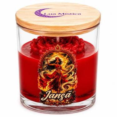 Imagem de Vela Aromática Cera de Coco Linha Orixás Lua Mística 200g Modelo:Iansã