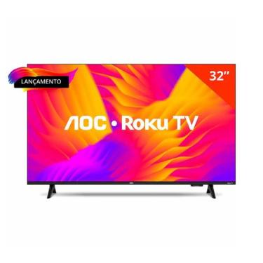 Imagem de Smart TV AOC 32" LED HD Wi-Fi Roku Quad Core 32S5155