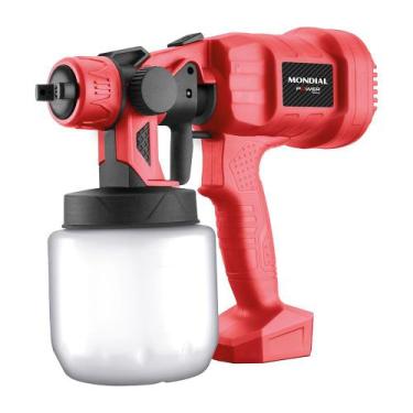 Imagem de Pistola de Pintura Elétrica Power Tools Mondial Vermelho 500W FPP-01, 