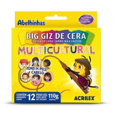 Imagem de Gizão de cera Big Multicultural 12 cores 09122 - Acrilex