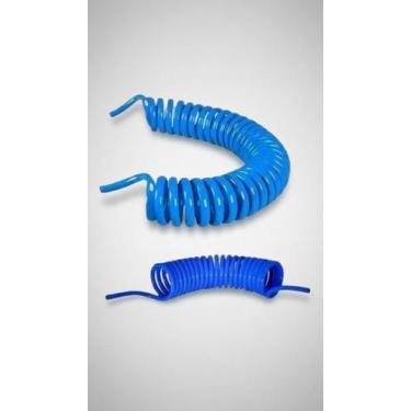 Imagem de Mangueira Espiral PU Azul 8mm 10m Ar Comprimido - Congratulations Stor