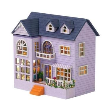 Imagem de Casinhas De Bonecas De Madeira DIY, Pequenas Casas Feitas À Mão, Decor