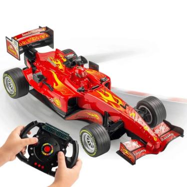 Imagem de Carro de Fórmula 1 com Controle Remoto FU3401 Sensor de Gravidade Bateria Recarregável Prata Futuro Kids 47CM
