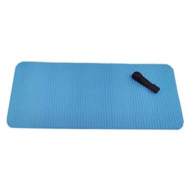 Imagem de Fancyes Joelheira de ioga – Almofada de exercício compacta para conforto no joelho, cotovelo e pulso, 60 x 25 x 1 cm – Azul