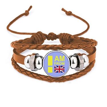 Imagem de un brand Pulseira de couro I Am from United Kingdom Art Deco Fashion com ornamento de joias