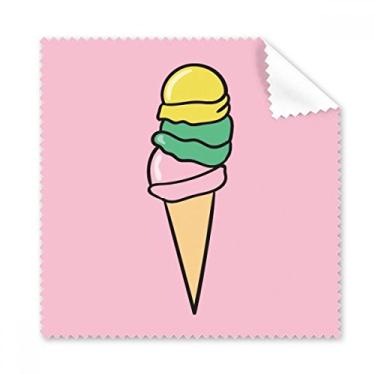 Imagem de Pano de limpeza de sorvete amarelo, verde, rosa, 5 peças