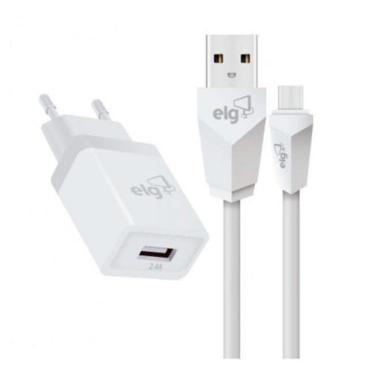 Imagem de Tomada Carregadora Usb + Cabo Usb Tipo C Ktc10Wc Branco