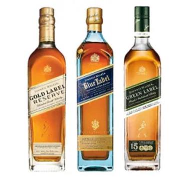 Imagem de Combo Whisky Johnnie Walker Blue, Green e Gold Label 750ml