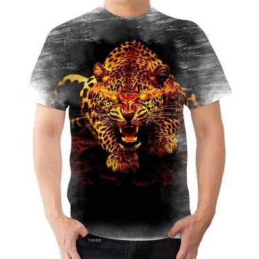 Imagem de Camiseta Camisa Onça Pintada Pantanal Leopardo Jaguar - Estilo Kraken