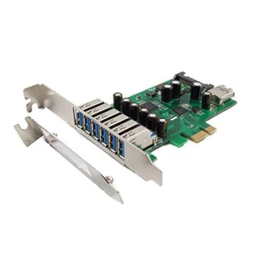 Imagem de Ableconn PEX-UB127 7 portas USB 3.0 6x externas + 1x cartão adaptador interno PCI Express (PCIe) de baixo perfil - Renesas NEC UPD720201 chipset
