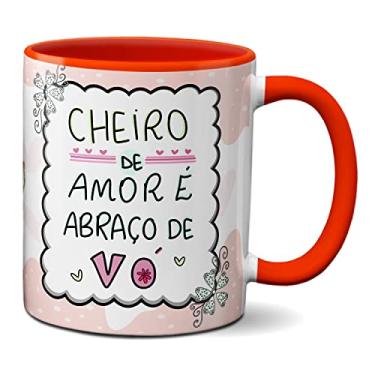 Imagem de Caneca Dia Dos Avós Cheiro De Amor e Abraço Do Vó (Vermelha)