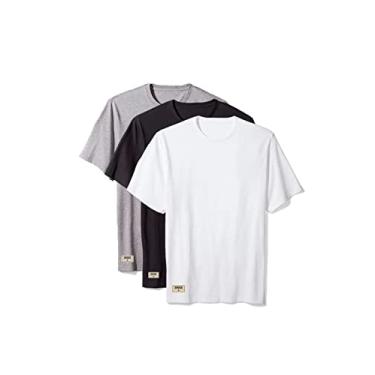 Imagem de Kit 3 Camisetas Boliva 100% Algodão Masculina Branca Preta e Cinza Mescla