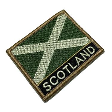 Imagem de BP0004NV03 Bandeira Escócia Patch Bordado Fecho Contato