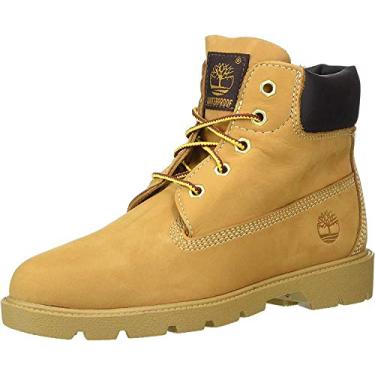 Imagem de Bota de cano curto clássica Timberland infantil 15 cm, Wheat Nubuck Classic, 5 M US Toddler