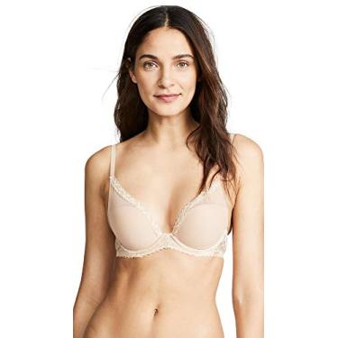 Imagem de Calvin Klein Sutiã de mergulho feminino perfeitamente ajustado perene levemente forrado, Nu, 32A