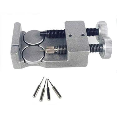 Imagem de OTOOLWORLD Novo kit de ferramentas de reparo de remoção de pinos de pulseira de relógio de metal para relógios com 4 pinos extras